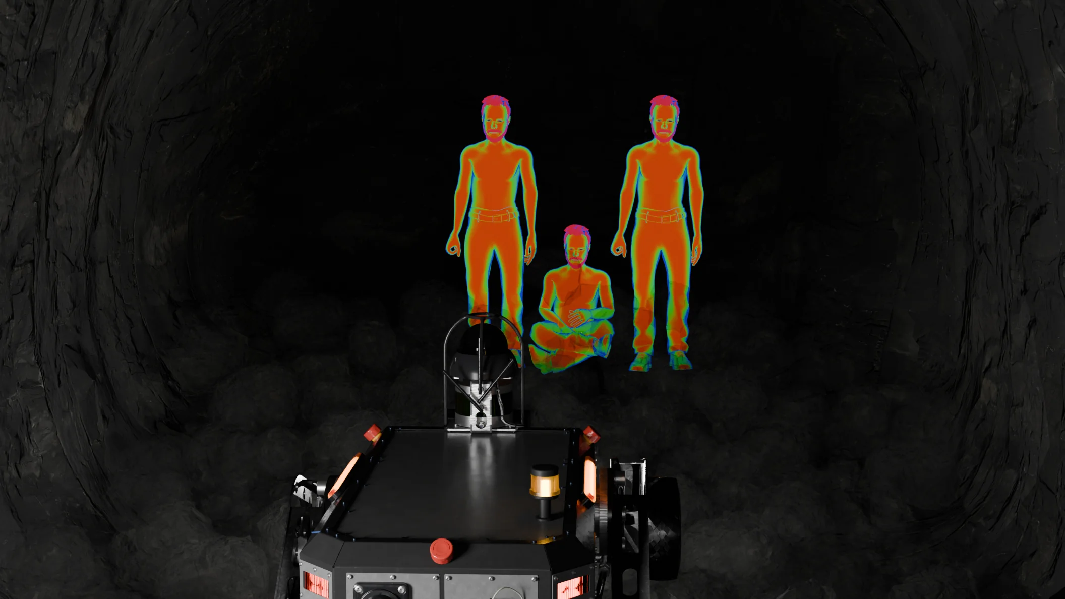 AutoJoe Robot Performing Search and Rescue Operations in Underground Mine